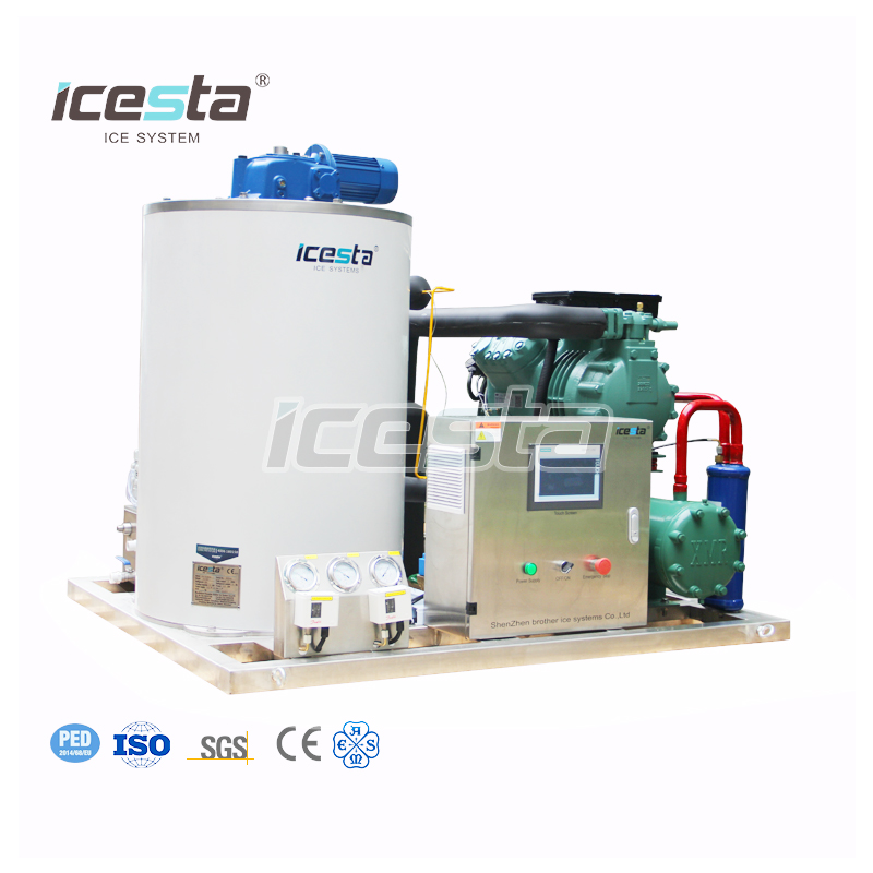 片冰机 3T ICESTA 定制高生产率节能长使用寿命水冷不锈钢 $10000-$13000