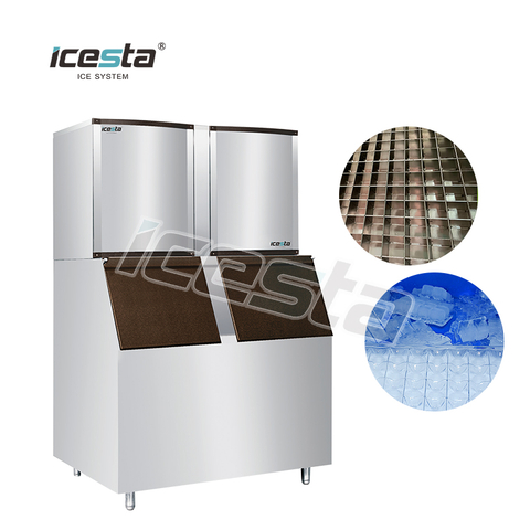定制 Icesta 小型 700 公斤每天 Crystal Clean 方冰自动冰块机 $2000 - $5000