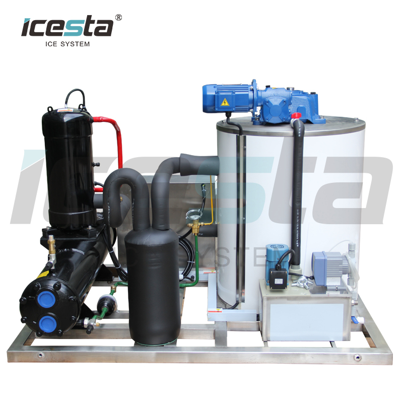 Icesta 3吨5吨不锈钢片冰机用于食品冷却