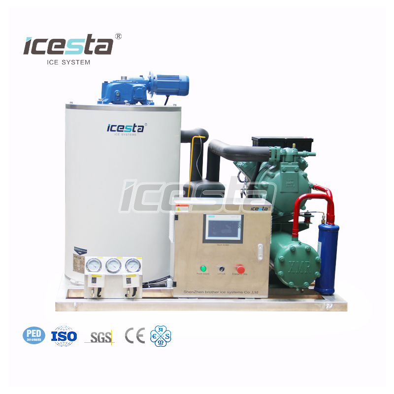 片冰机 3T ICESTA 定制高生产率节能长使用寿命水冷不锈钢 $10000-$13000