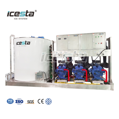 不锈钢工业片冰机 ICESTA 定制节能 高生产率 使用寿命长 15 20 25 30 吨 $40000-$78000